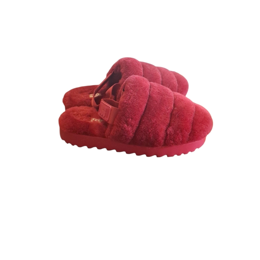 UGG Red Fluff Yeah Slide Slippers